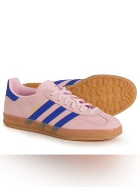 adidas  Samba Classic Sneakers - Pink with Blue Stripes
